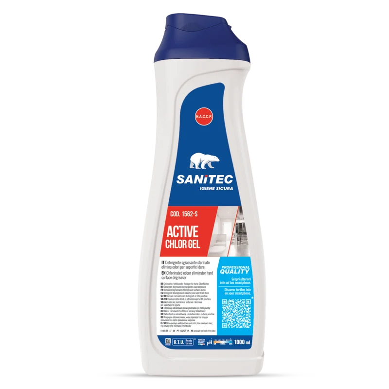 Detergente clorinato in gel per superfici Sanitec Active Chlor Gel 6x1 litro DISPONIBILE IN 7 GIORNI LAVORATIVI