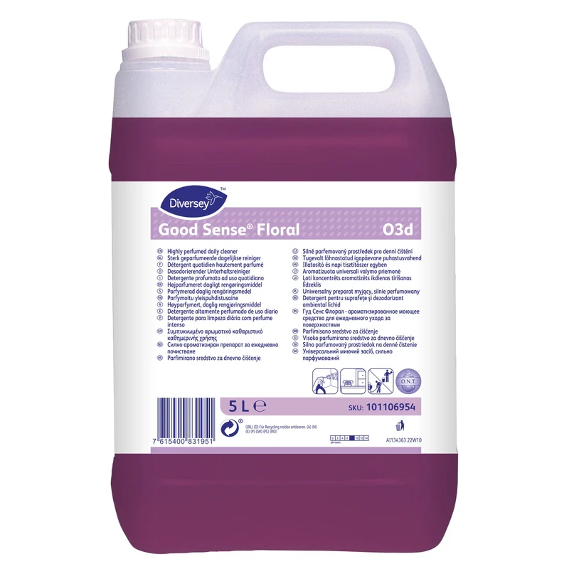 Detergente deodorante liquido Diversey Good Sense Floral O3d 2x5 litri DISPONIBILE IN 7 GIORNI LAVORATIVI