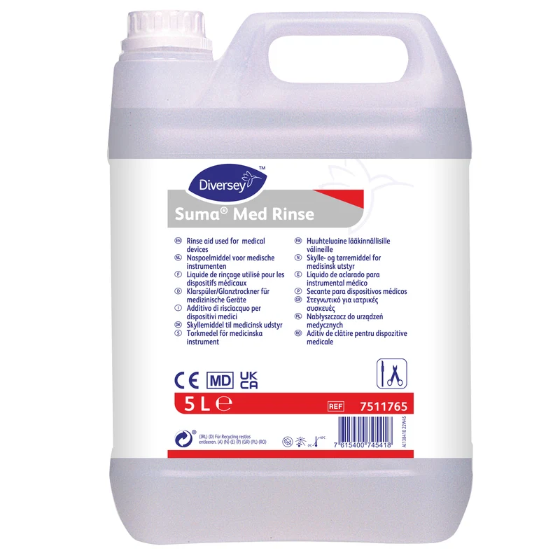 Additivo di risciacquo per dispositivi medici Diversey Suma Med Rinse 5 litri DISPONIBILE IN 7 GIORNI LAVORATIVI