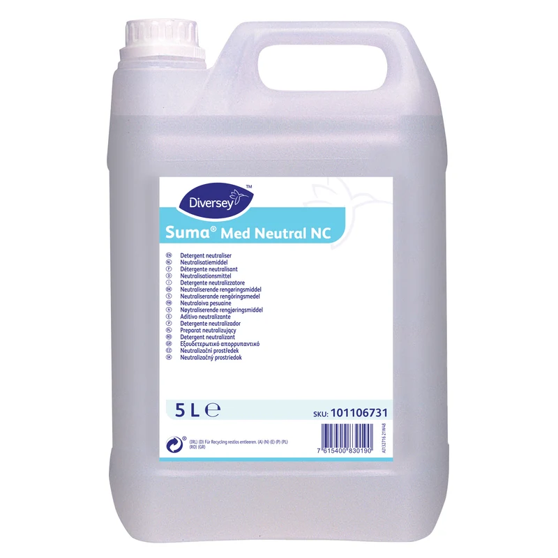Risciacquo neutralizzante per attrezzature di laboratorio Diversey Suma Med Neutral NC 5 litri DISPONIBILE IN 7 GIORNI LAVORATIVI