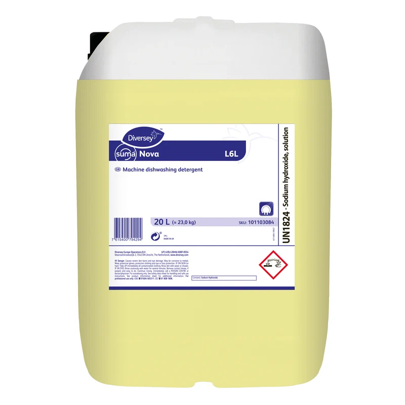 Detergente lavastoviglie per acque dure Diversey Suma Nova L6L 20 litri DISPONIBILE IN 7 GIORNI LAVORATIVI