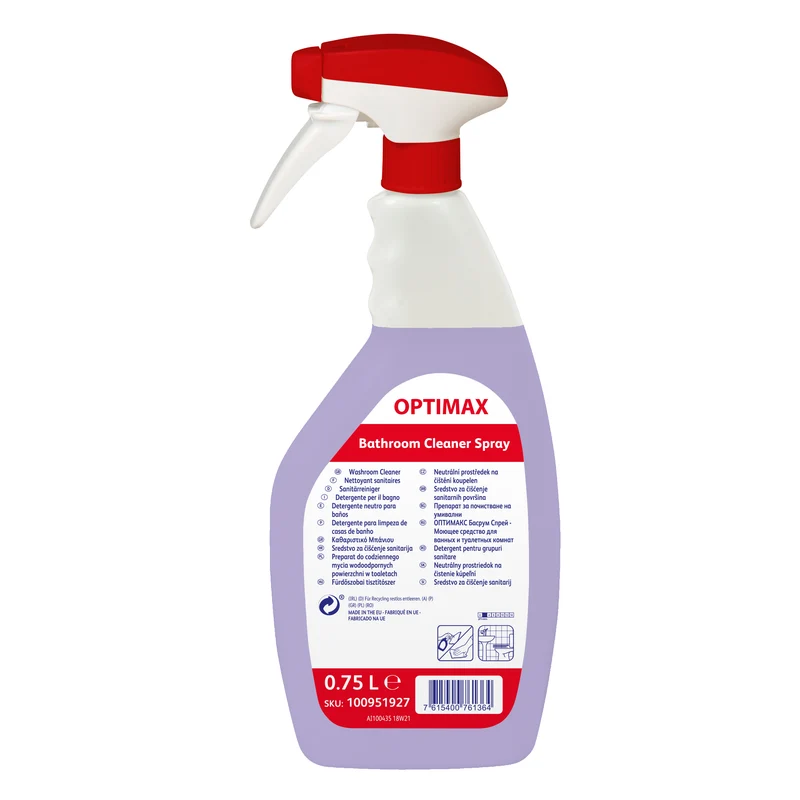 Detergente disincrostante acido per bagno Diversey OPTIMAX Bathroom Cleaner Spray 6x750 ml DISPONIBILE IN 7 GIORNI LAVORATIVI