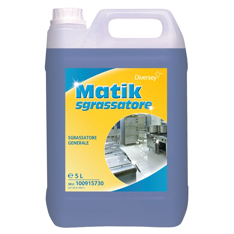 Detergente sgrassante per pavimenti e superfici Diversey Matik Sgrassatore 5 litri DISPONIBILE IN 7 GIORNI LAVORATIVI