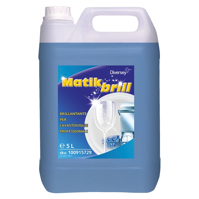 Brillantante per il risciacquo in lavastoviglie Diversey Matik Brill 2x5 litri DISPONIBILE IN 7 GIORNI LAVORATIVI