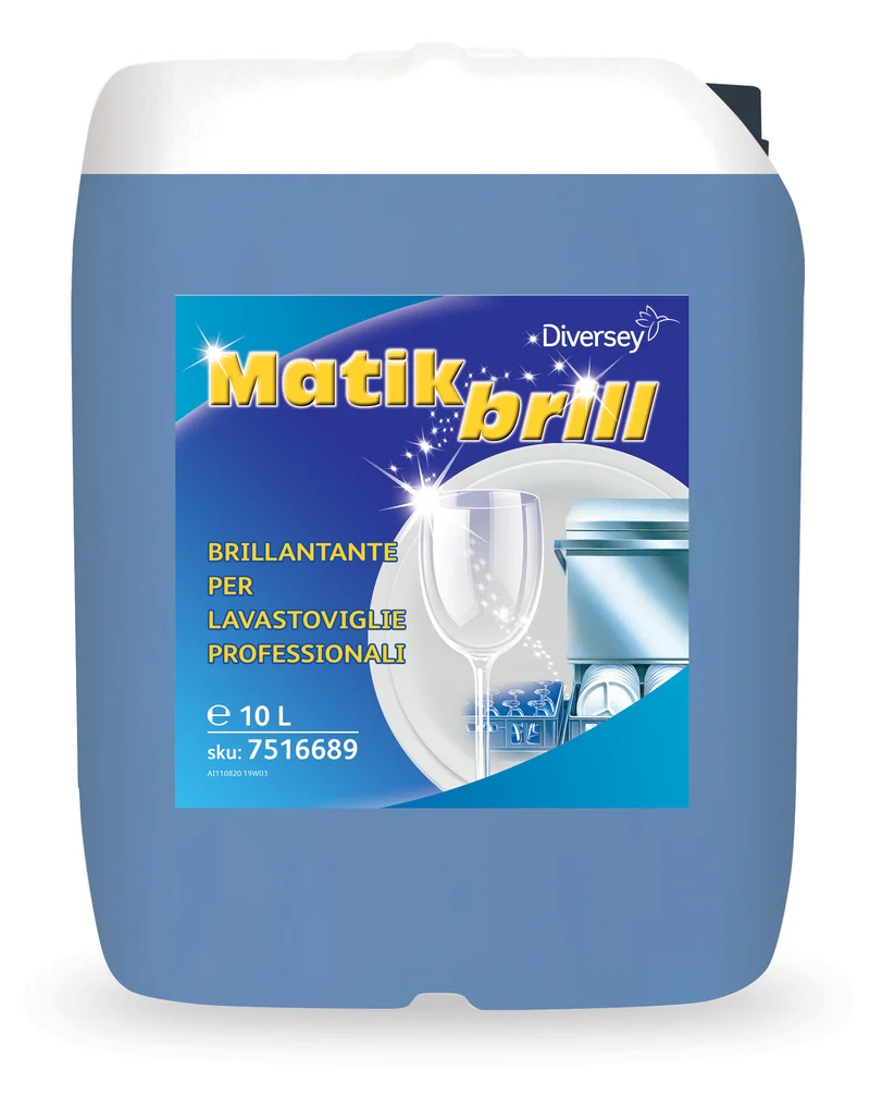 Brillantante per il risciacquo in lavastoviglie Diversey Matik Brill 10 litri DISPONIBILE IN 7 GIORNI LAVORATIVI
