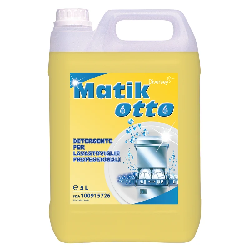 Detergente alcalino per lavastoviglie Diversey Matik Otto 2x5 litri DISPONIBILE IN 7 GIORNI LAVORATIVI