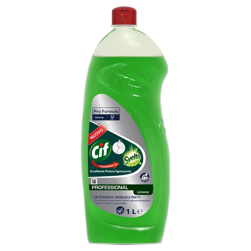 Detergente sgrassante per lavaggio manuale stoviglie Diversey Cif Professional Detergente Manuale Piatti 12x1 litro DISPONIBILE IN 7 GIORNI LAVORATIVI