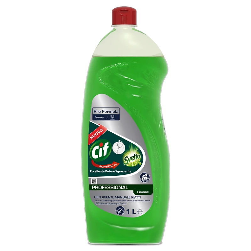 Detergente sgrassante per lavaggio manuale stoviglie Diversey Cif Professional Detergente Manuale Piatti 1 litro DISPONIBILE IN 7 GIORNI LAVORATIVI