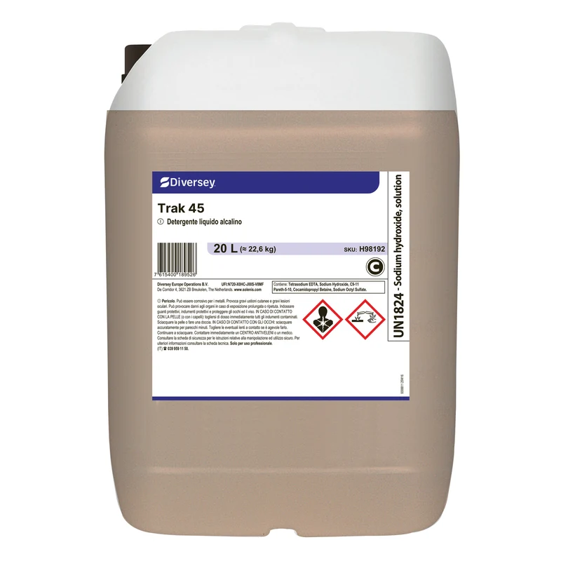 Detergente liquido schiumogeno polifunzionale Diversey Trak 45 20 litri DISPONIBILE IN 7 GIORNI LAVORATIVI