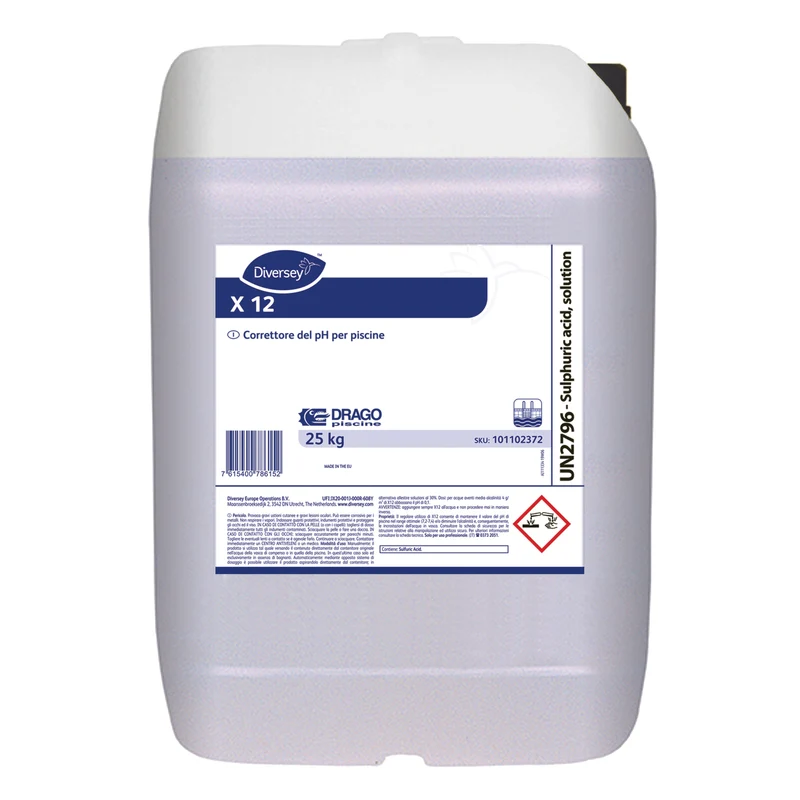 Correttore acido pH per piscina Diversey X 12 25 kg DISPONIBILE IN 7 GIORNI LAVORATIVI