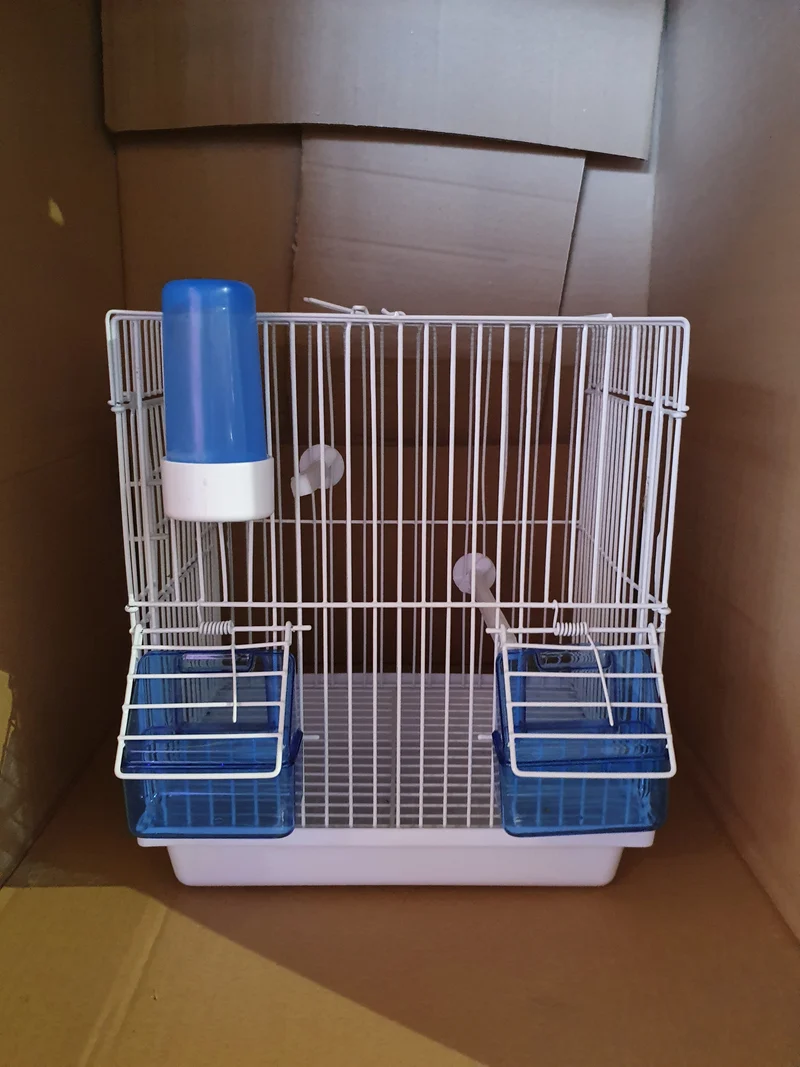 Cage de transport / Cage chantante bleue