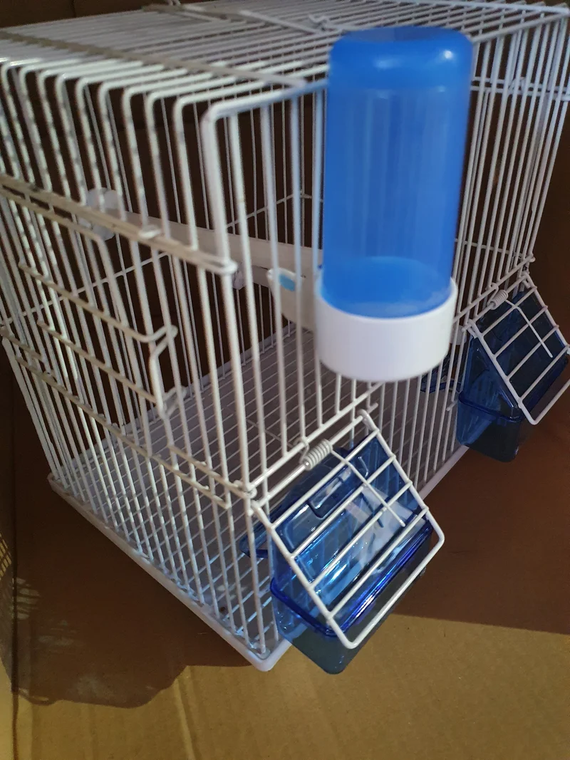 Cage de transport / Cage chantante bleue