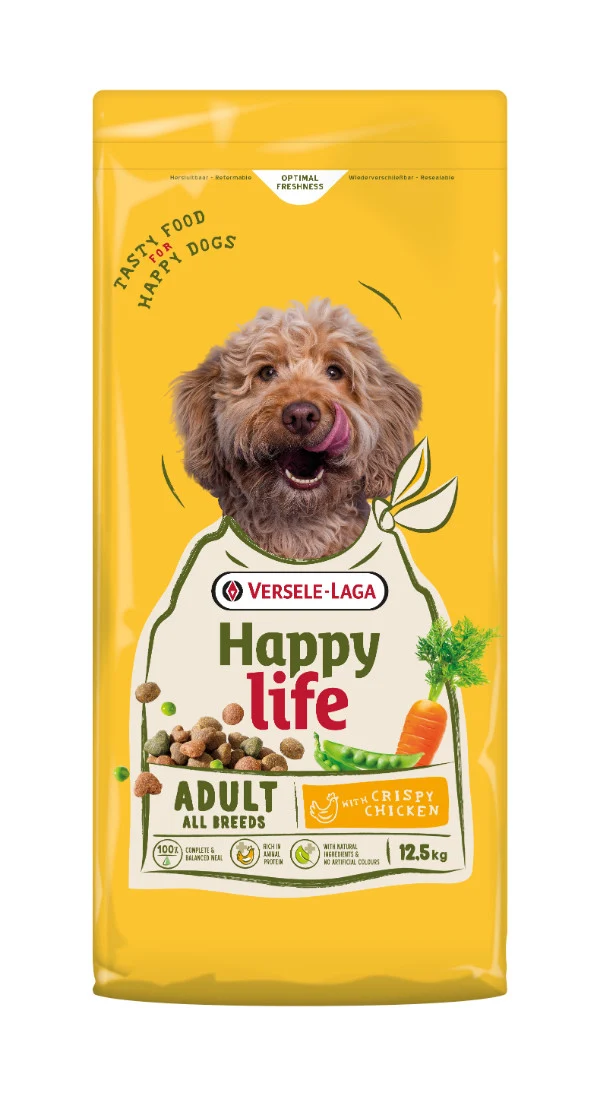 Happy Life Croquettes pour chien au poulet adulte 2.5 kg - Versele Laga