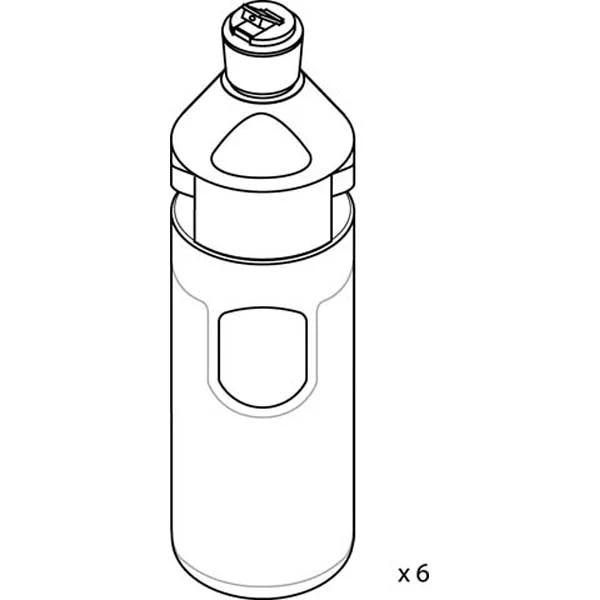 Kit bottiglie vuote 750 ml per Room Care R1 Pur-Eco Diversey Divermite/Diverflow 6 pezzi DISPONIBILE IN 7 GIORNI LAVORATIVI