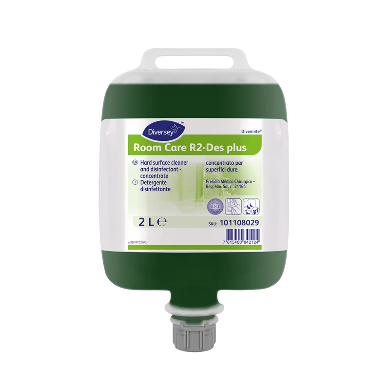 Detergente disinfettante concentrato in cartucce Divermite Diversey Room Care R2 2 litri DISPONIBILE IN 7 GIORNI LAVORATIVI