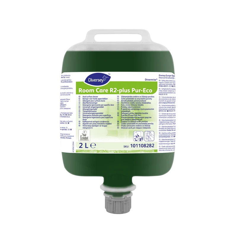 Detergente per superfici dure concentrato Diversey Room Care R2-plus Pur-Eco 2 litri DISPONIBILE IN 7 GIORNI LAVORATIVI