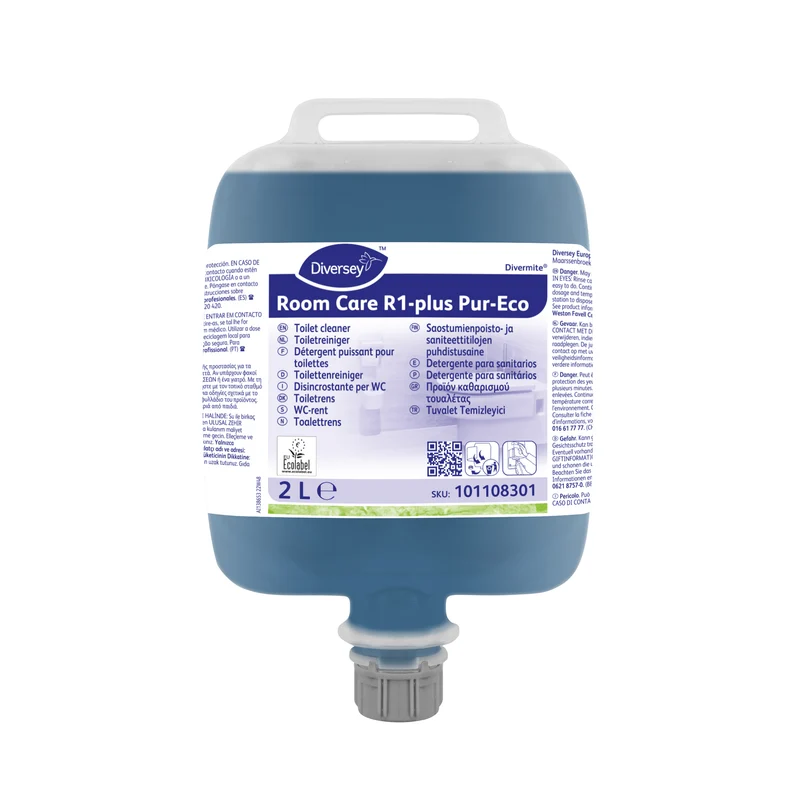 Detergente per WC concentrato Diversey Room Care R1-plus Pur-Eco 2x2 litri DISPONIBILE IN 7 GIORNI LAVORATIVI