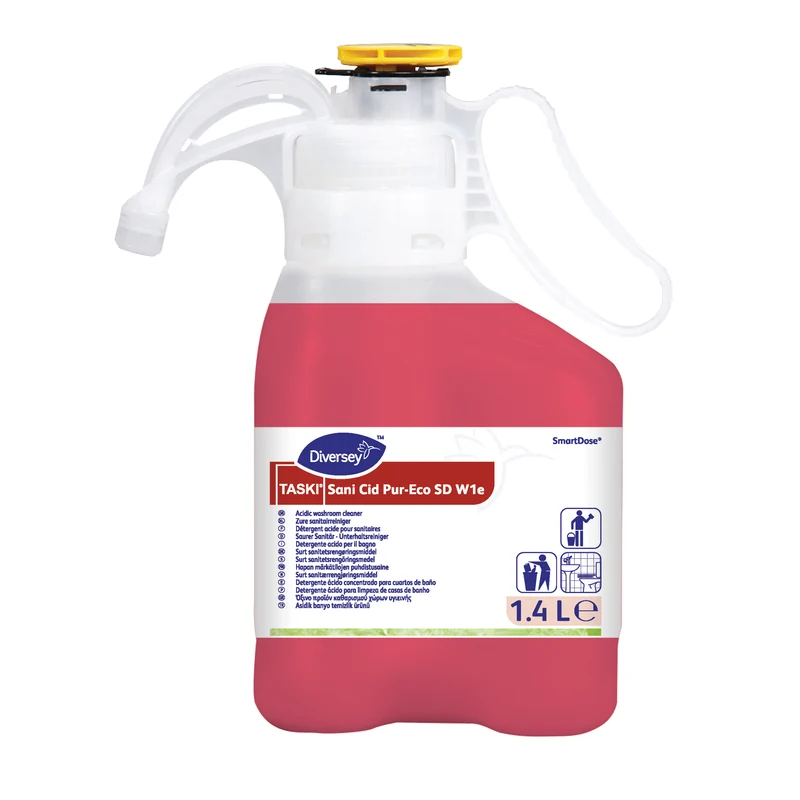 Detergente acido per bagno in SmartDose Diversey TASKI Sani Cid Pur-Eco SD W1e 1,4 litri DISPONIBILE IN 7 GIORNI LAVORATIVI