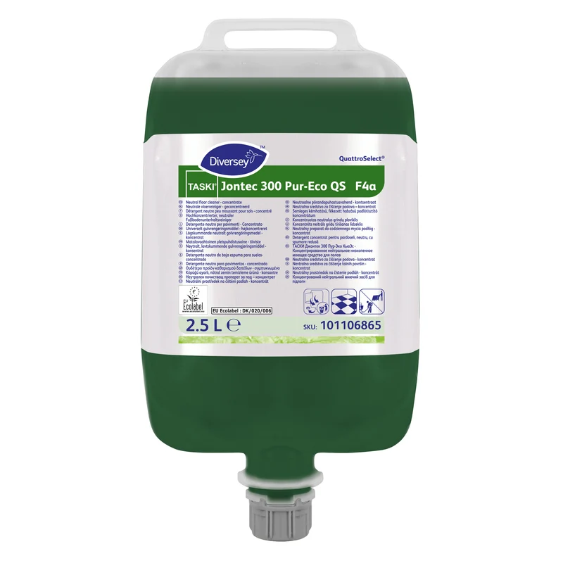 Detergente neutro per pavimenti in QuattroSelect Diversey TASKI Jontec 300 Pur-Eco QS 2x2,5 litri DISPONIBILE IN 7 GIORNI LAVORATIVI
