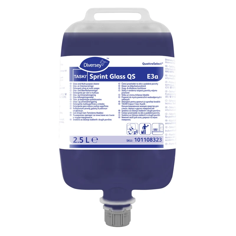 Detergente per vetri e multiuso in QuattroSelect Diversey TASKI Sprint Glass QS E3a 2,5 litri DISPONIBILE IN 7 GIORNI LAVORATIVI