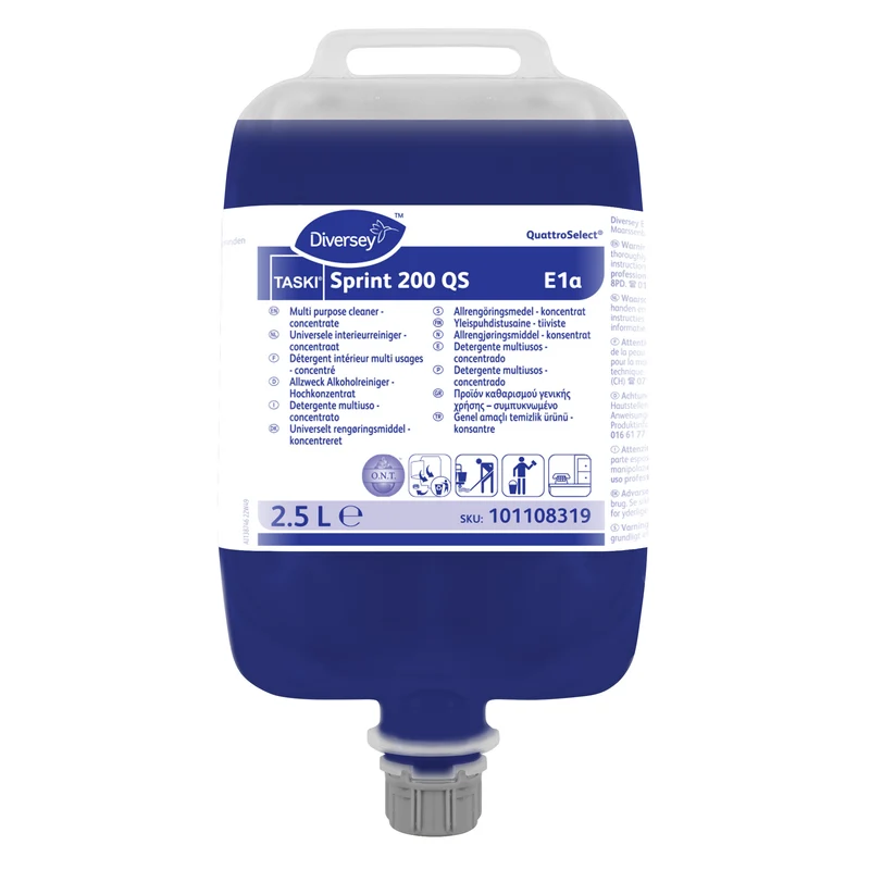 Detergente alcolico per superfici in QuattroSelect Diversey TASKI Sprint 200 QS 2x2,5 litri DISPONIBILE IN 7 GIORNI LAVORATIVI