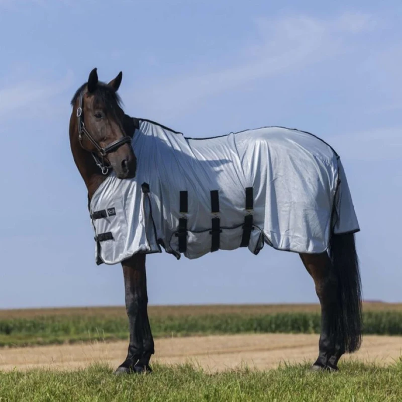 Riding World Couverture Anti-Mouches Belly Mesh Gris