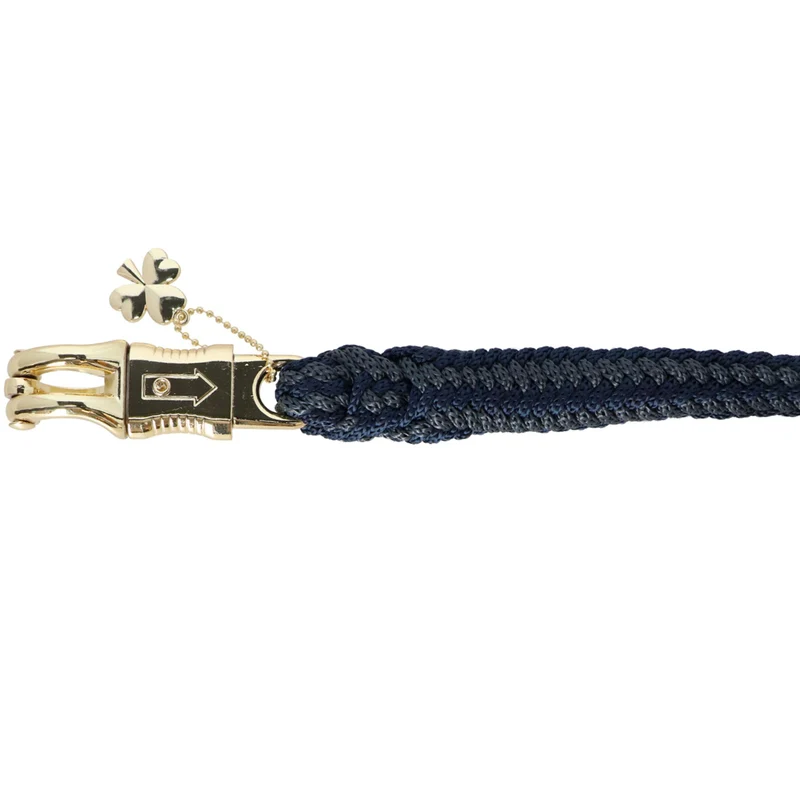 Bucas Corde pour Licol Show-Line Comfort avec Crochet Panique Marine/Gris
