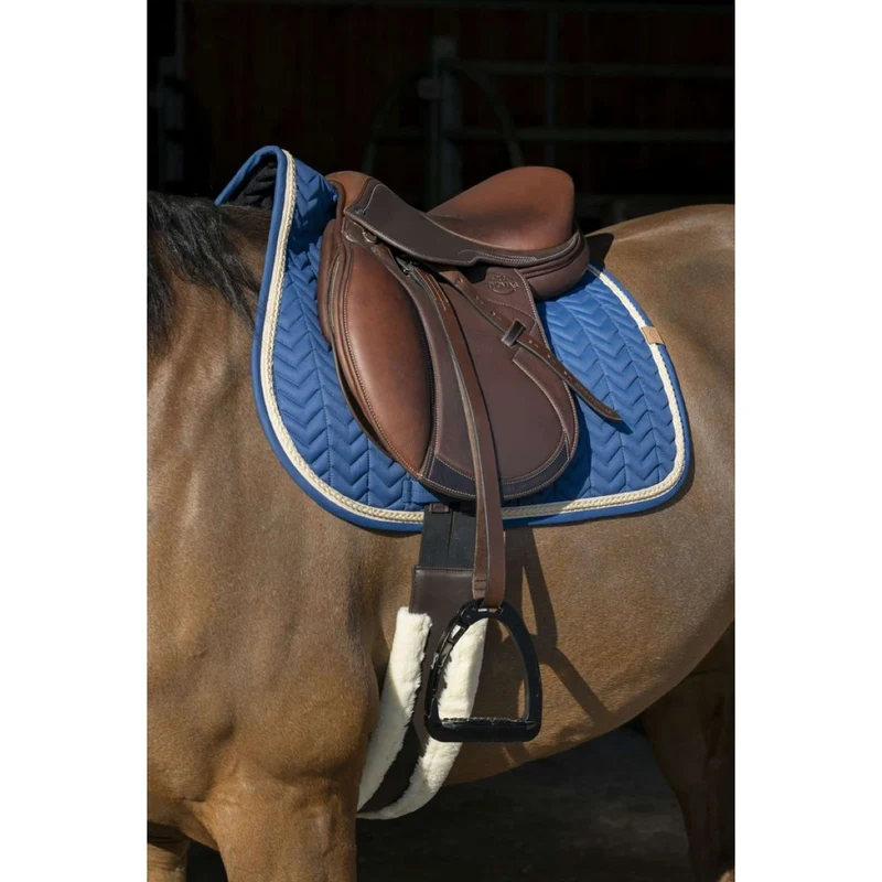 EQUITHÈME Tapis de Selle Softy Jumping Petrol