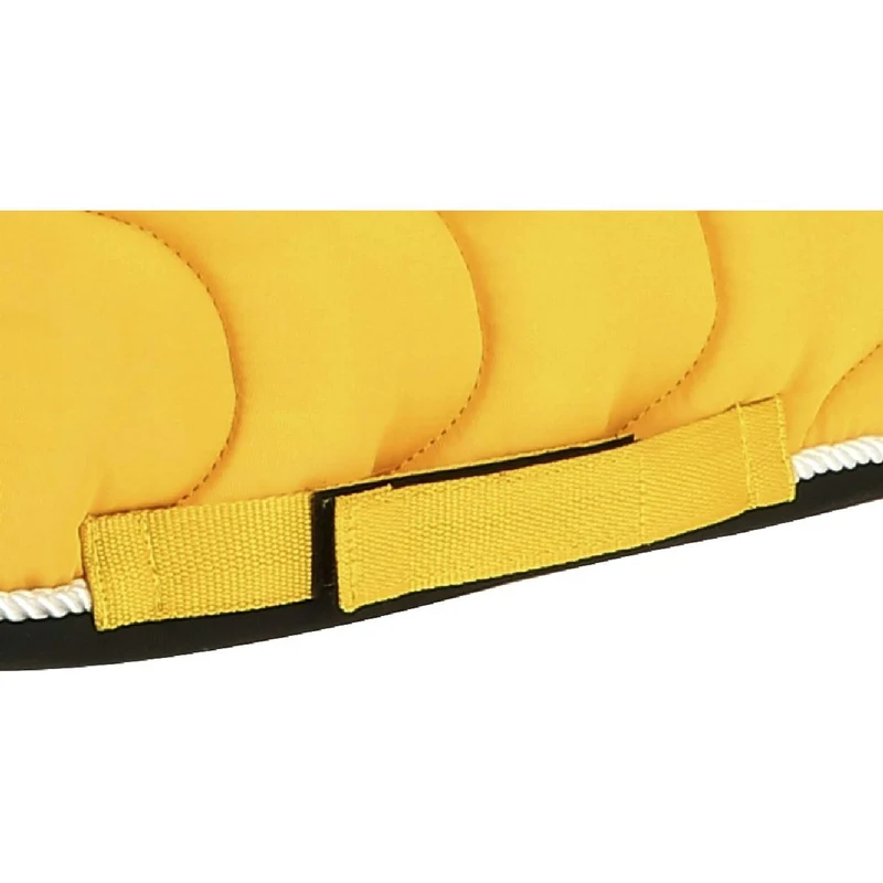 EQUITHÈME Tapis de Selle Polyfun Polyvalent Jaune/Noire