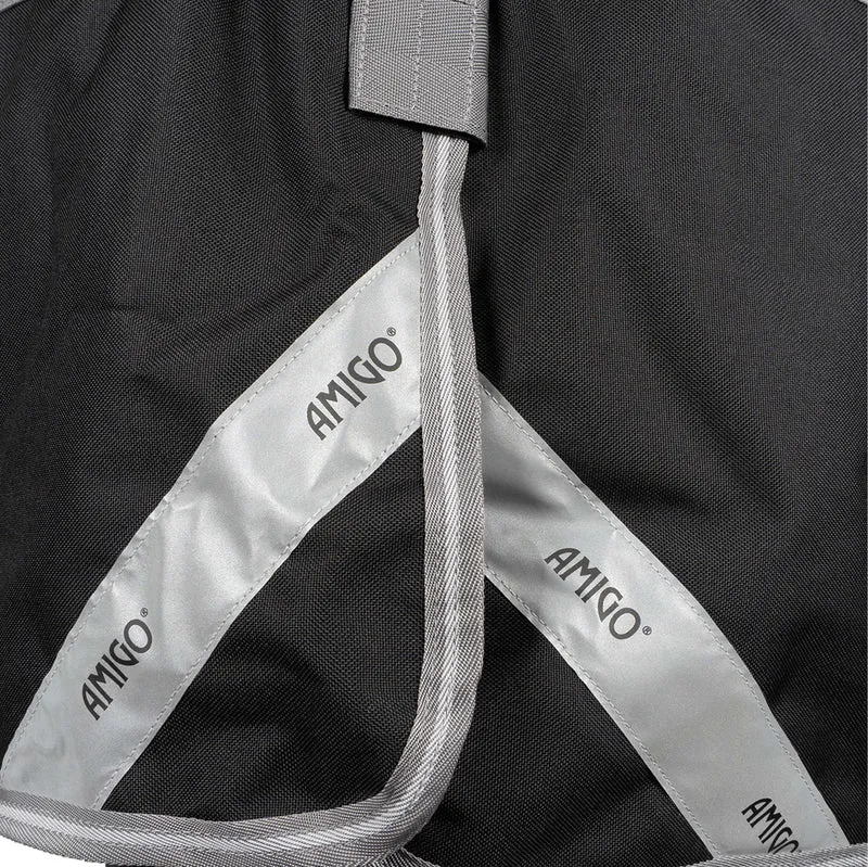 Amigo Turnout Rug Integrated 1200D 250g Black/Titanium Grey/Silver