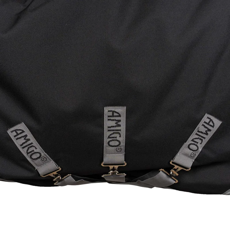 Amigo Turnout Rug Integrated 1200D 250g Black/Titanium Grey/Silver
