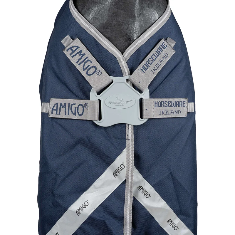 Amigo Turnout Rug FieldSafe Plus 1200D 50g Navy/Titanium Grey/Silver