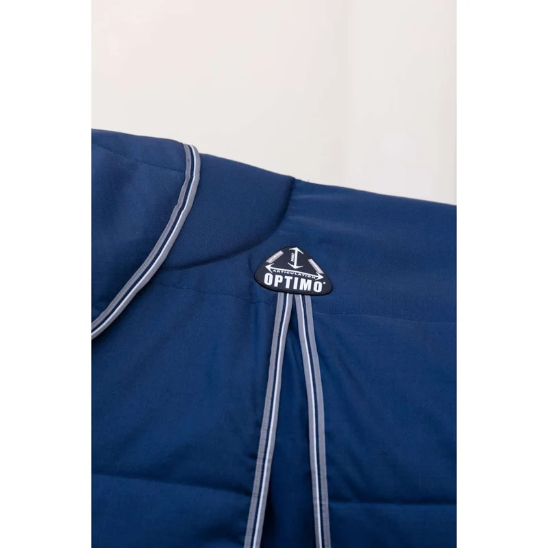 Rambo Optimo Couverture d'Écurie Plus 200g Navy/Thunderstorm Grey/Silver