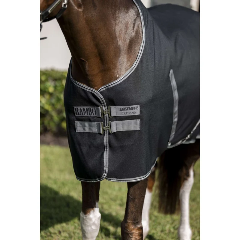 Rambo Stable Sheet Black/Thunderstorm Grey/Silver
