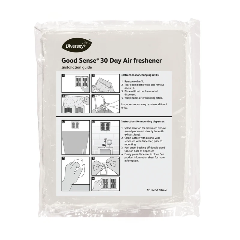Deodorante neutralizzante per piccoli ambienti Diversey Good Sense 30 Day Refill Green Apple O2d 12 pezzi DISPONIBILE IN 7 GIORNI LAVORATIVI