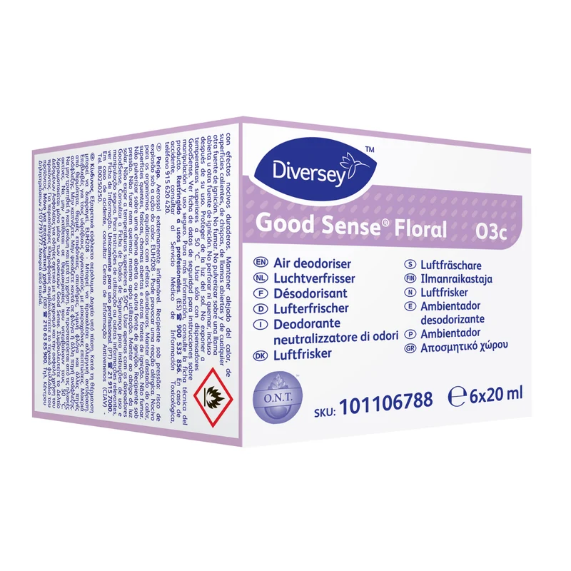 Deodorante per ambienti ad azione continua Diversey Good Sense Floral (ricarica per Good Sense Dispenser) O3c 2 pezzi DISPONIBILE IN 7 GIORNI LAVORATIVI