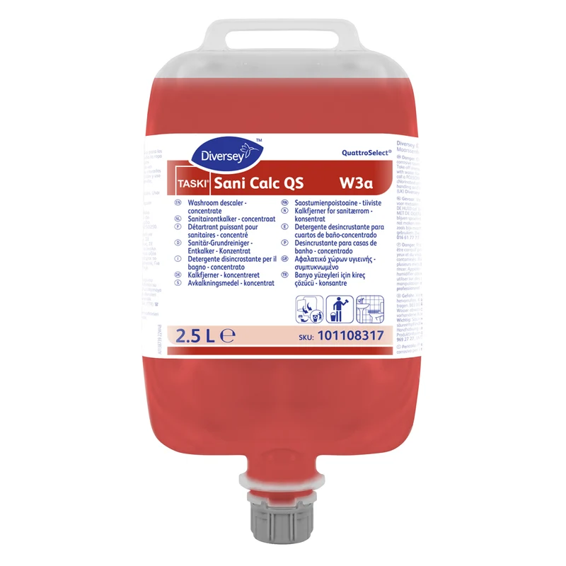 Disincrostante per il bagno in QuattroSelect Diversey TASKI Sani Calc QS W3a 2x2,5 litri DISPONIBILE IN 7 GIORNI LAVORATIVI