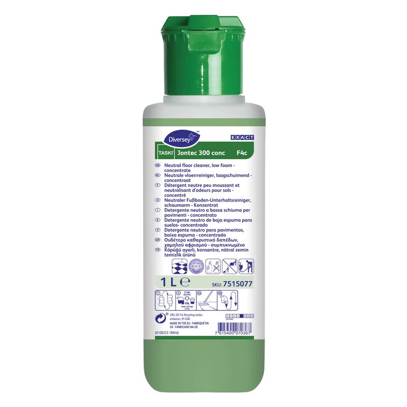 Detergente neutro concentrato per pavimenti Diversey TASKI Jontec 300 conc 1 litro DISPONIBILE IN 7 GIORNI LAVORATIVI