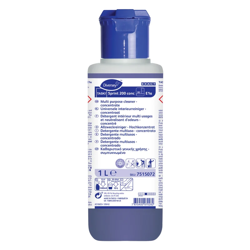 Detergente multiuso concentrato Diversey TASKI Sprint 200 conc 1 litro DISPONIBILE IN 7 GIORNI LAVORATIVI