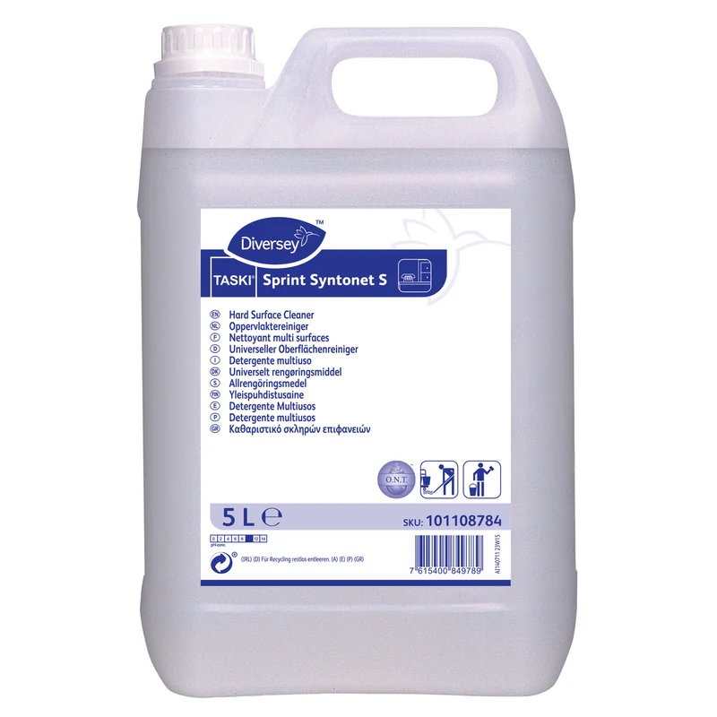 Detergente per superfici lavabili e plastiche Diversey TASKI Sprint Syntonet S 2x5 litri DISPONIBILE IN 7 GIORNI LAVORATIVI