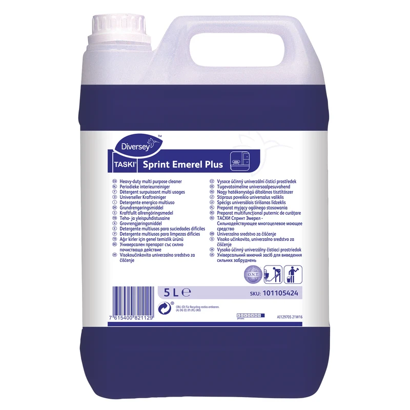 Detergente energico multiuso Diversey TASKI Sprint Emerel Plus 5 litri DISPONIBILE IN 7 GIORNI LAVORATIVI