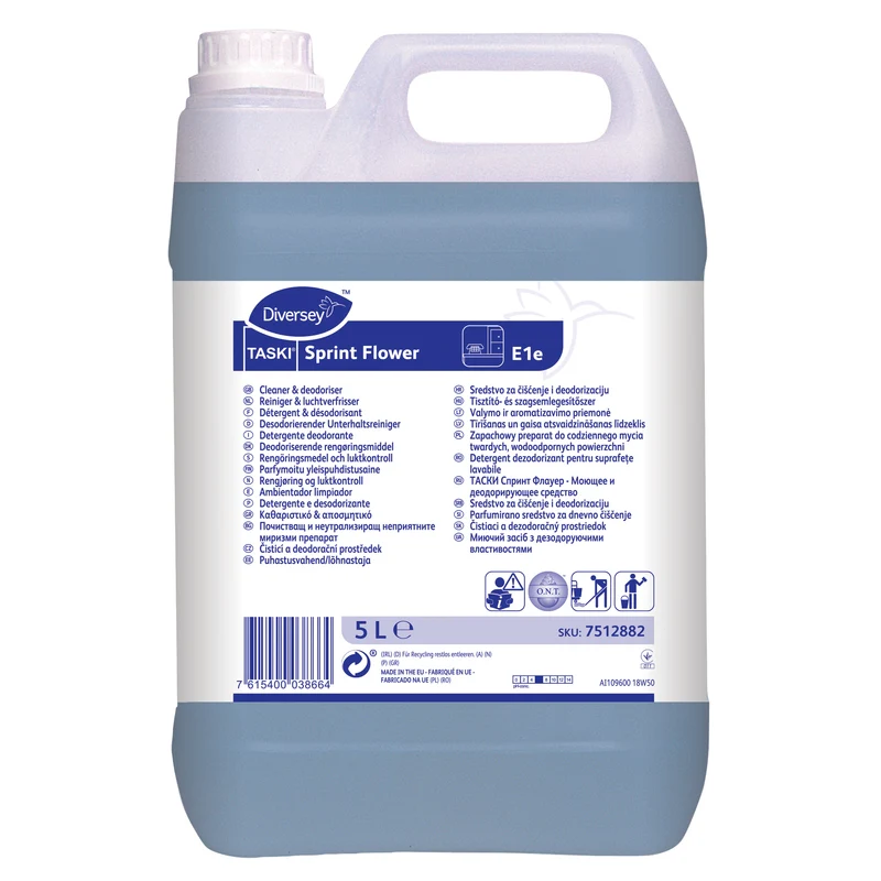 Detergente deodorante Diversey TASKI Sprint Flower 5 litri DISPONIBILE IN 7 GIORNI LAVORATIVI
