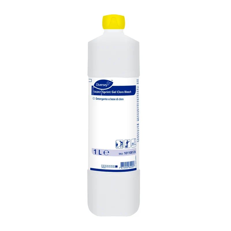 Detergente clorinato per pavimenti e superfici Diversey TASKI Sprint Gel Cloro E2p 1 litro DISPONIBILE IN 7 GIORNI LAVORATIVI