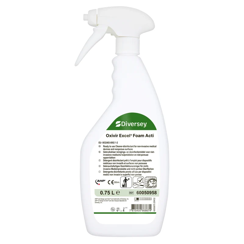 Detergente disinfettante per dispositivi medici Diversey Oxivir Excel Foam Acti 750 ml DISPONIBILE IN 7 GIORNI LAVORATIVI