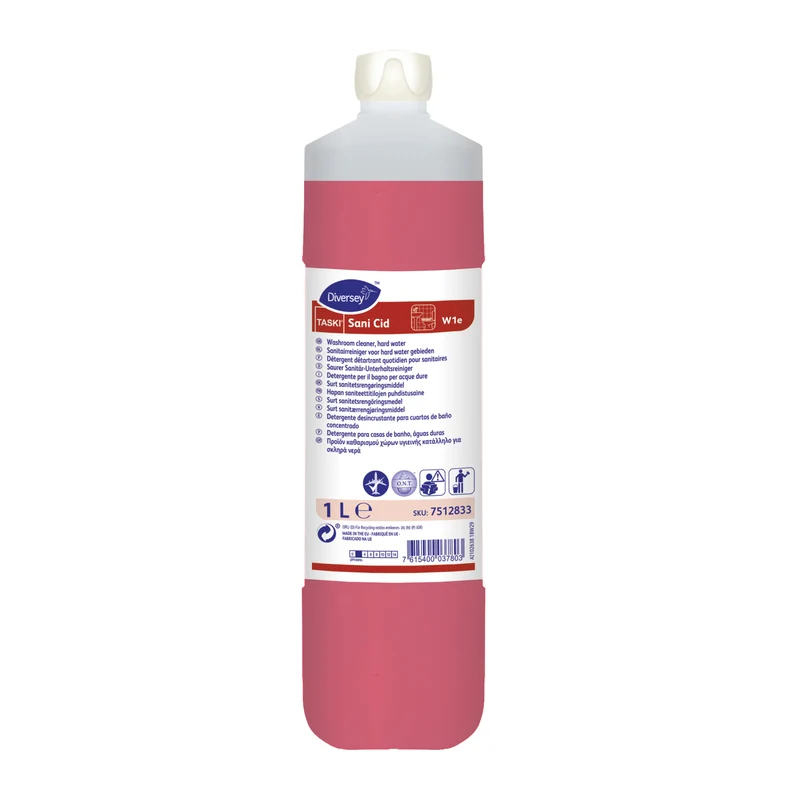 Detergente acido per bagni acque dure Diversey TASKI Sani Cid W1e 1 litro DISPONIBILE IN 7 GIORNI LAVORATIVI