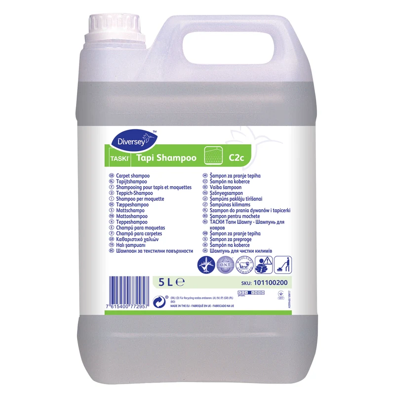 Shampoo per moquette e tessuti Diversey TASKI Tapi Shampoo C2c 5 litri DISPONIBILE IN 7 GIORNI LAVORATIVI