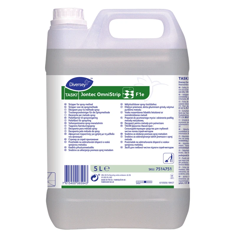 Detergente decerante per metodo spray Diversey TASKI Jontec OmniStrip F1e 2x5 litri DISPONIBILE IN 7 GIORNI LAVORATIVI