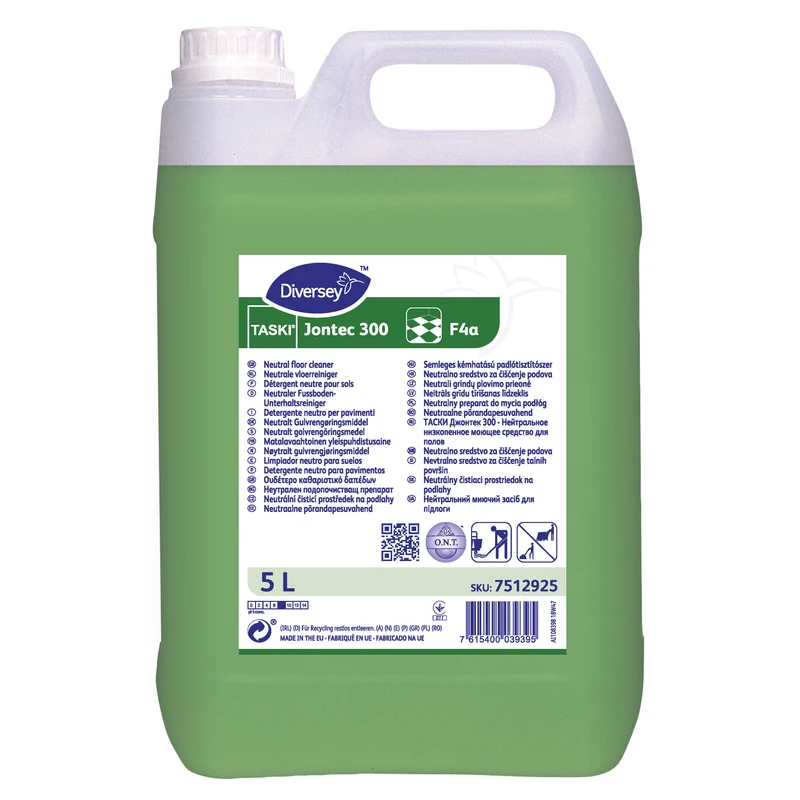 Detergente neutro quotidiano per pavimenti Diversey TASKI Jontec 300 F4a 2x5 litri DISPONIBILE IN 7 GIORNI LAVORATIVI