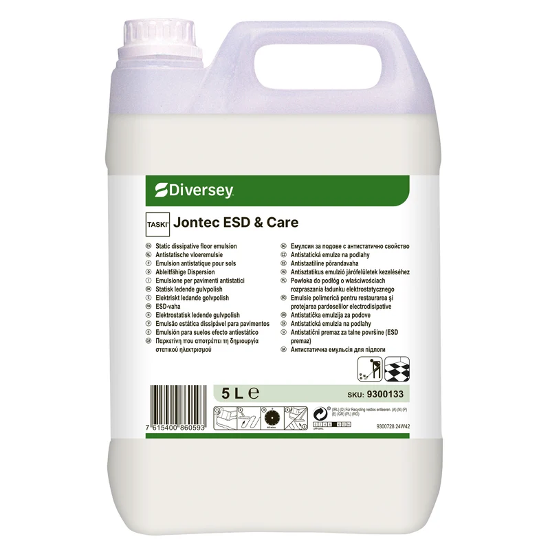 Emulsione antistatica per pavimenti Diversey TASKI Jontec ESD & Care 5 litri DISPONIBILE IN 7 GIORNI LAVORATIVI