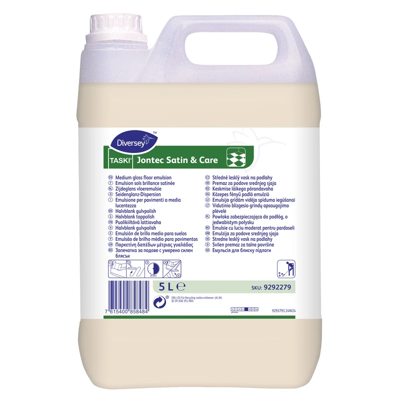 Emulsione per pavimenti a media brillantezza Diversey TASKI Jontec Satin & Care 2x5 litri DISPONIBILE IN 7 GIORNI LAVORATIVI
